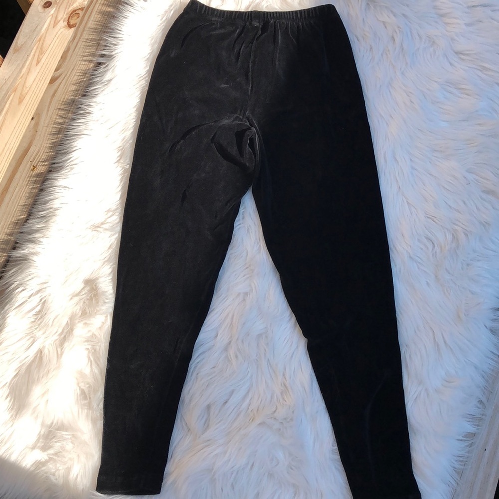 Moda international black velour skinny pant - Picture 3 of 3